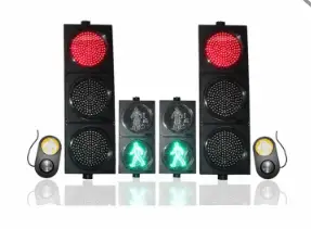 Road Safety 300mm pedestrian LED traffic light with push button