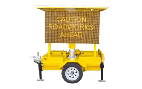 Portable Solar-Powered VMS Trailer with 5-Color LED Display