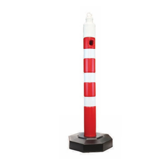 PLASTIC ROUND TRAFFIC POST WITH PLASTIC BASE (ECO)