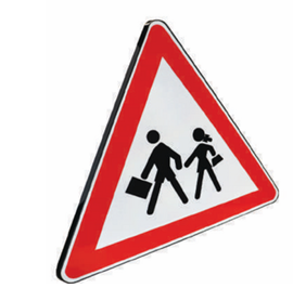 90 x 90 x 90 cm PLASTIC TRIANGLE TRAFFIC SIGN