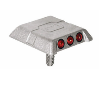 ALUMINIUM ROAD STUD WITH ROD (GLASS BEADS