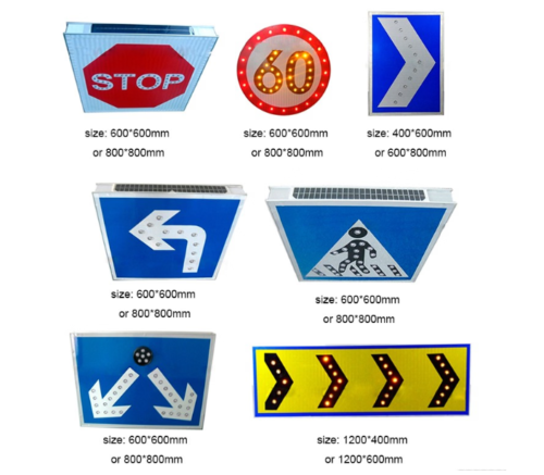 High Brightness Solar Powered LED Arrow Road Reflective Traffic Safety ...